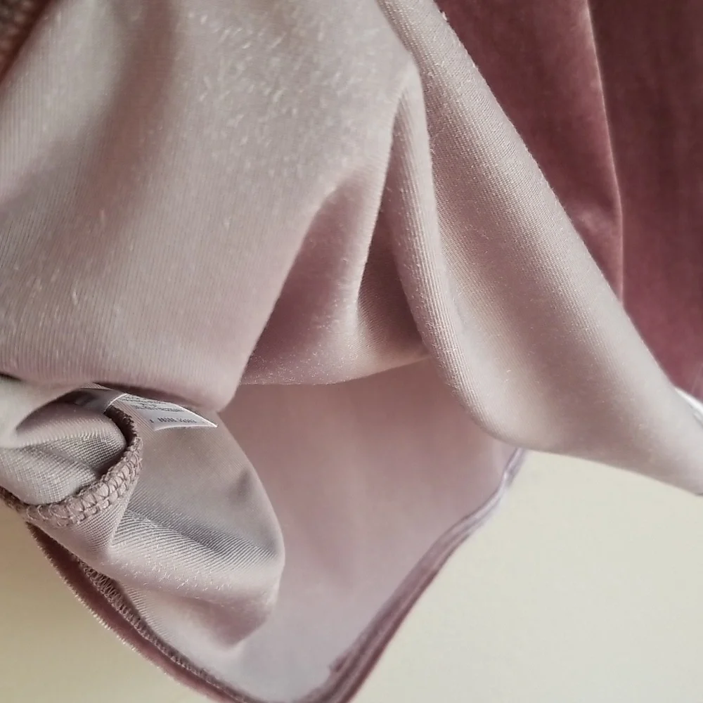 GNW Velvet Tank Top Velour Mock Turtle Neck - Picture 4 of 6